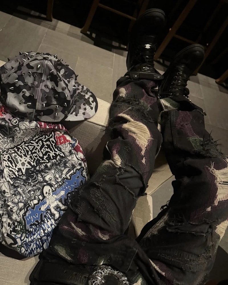 Asap Bari Vlone 18Ss Scab Denim Archive