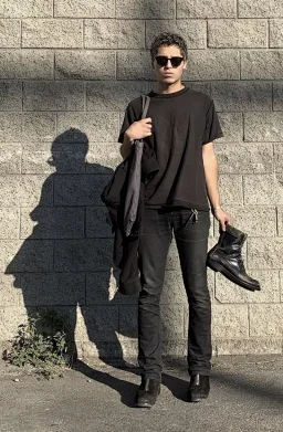 thumbnail for (In Stock) SAINTL AURENTS D17 waxed slightly flared jeans