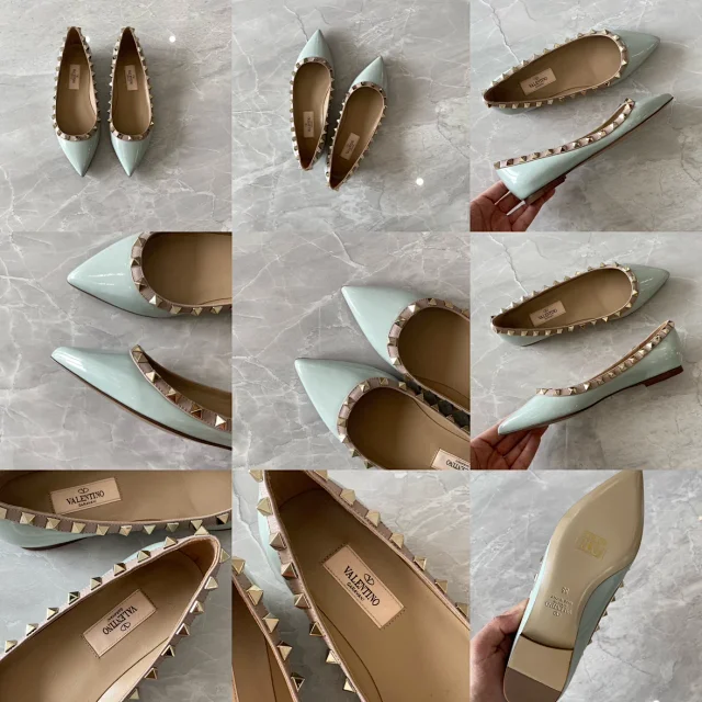 Valentino Garavani Casual Shoes Pointed-Toe Studded Ballet Flats product detail image 16