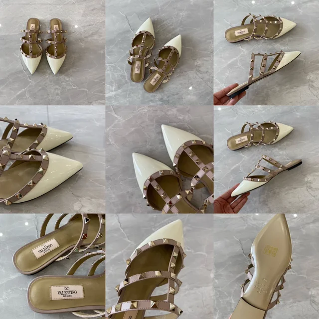 Valentino Garavani Casual Shoes Pointed-Toe Studded Ballet Flats product detail image 26