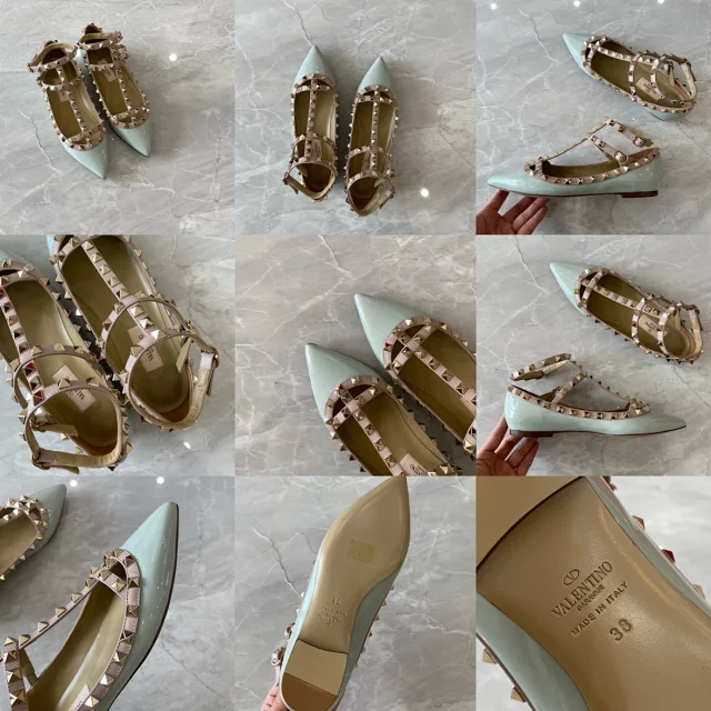 Valentino Garavani Casual Shoes Pointed-Toe Studded Ballet Flats product detail image 57