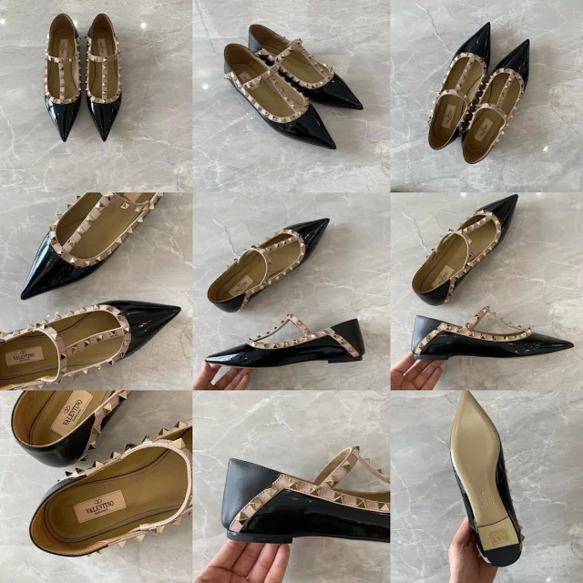 Valentino Garavani Casual Shoes Pointed-Toe Studded Ballet Flats product detail image 43