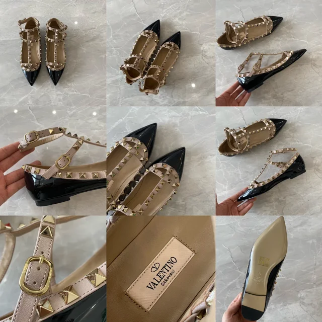 Valentino Garavani Casual Shoes Pointed-Toe Studded Ballet Flats product detail image 56