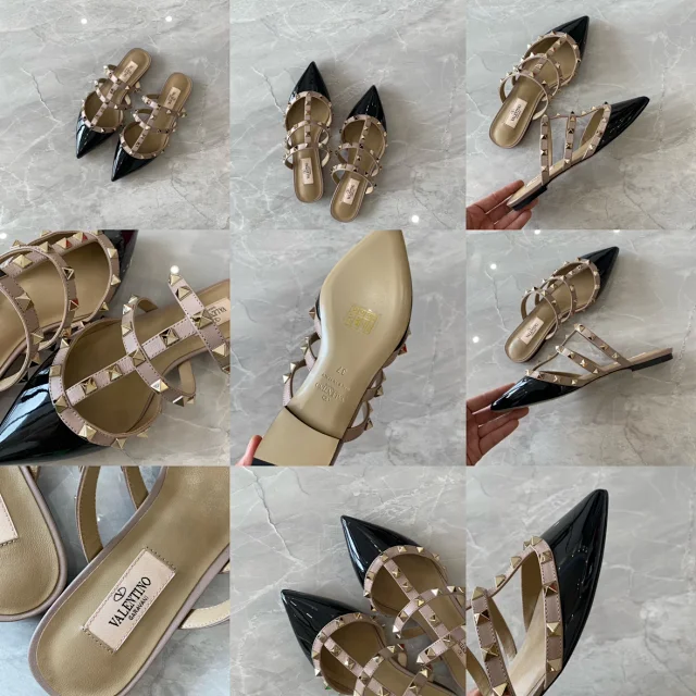 Valentino Garavani Casual Shoes Pointed-Toe Studded Ballet Flats product detail image 25