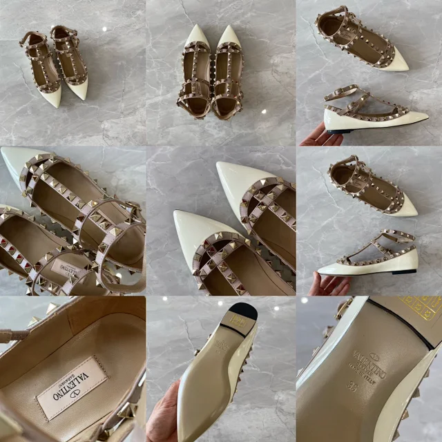 Valentino Garavani Casual Shoes Pointed-Toe Studded Ballet Flats product detail image 58