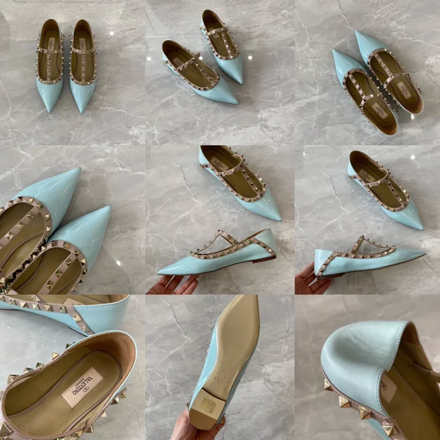 Valentino Garavani Casual Shoes Pointed-Toe Studded Ballet Flats product detail image 42