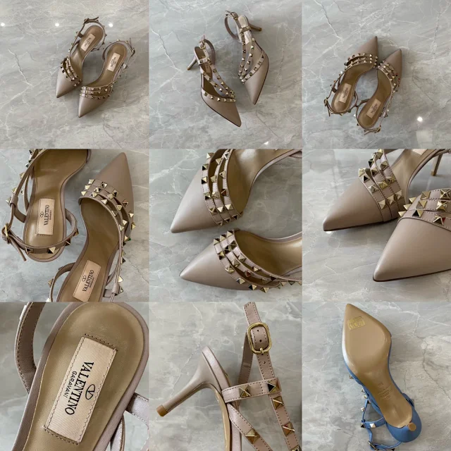 Valentino Garavani Casual Shoes Pointed-Toe Studded Ballet Flats product detail image 49