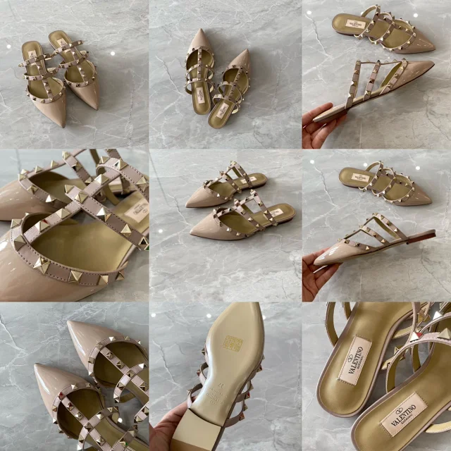 Valentino Garavani Casual Shoes Pointed-Toe Studded Ballet Flats product detail image 23