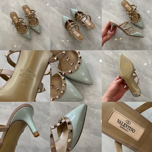 Valentino Garavani Casual Shoes Pointed-Toe Studded Ballet Flats product detail image 32