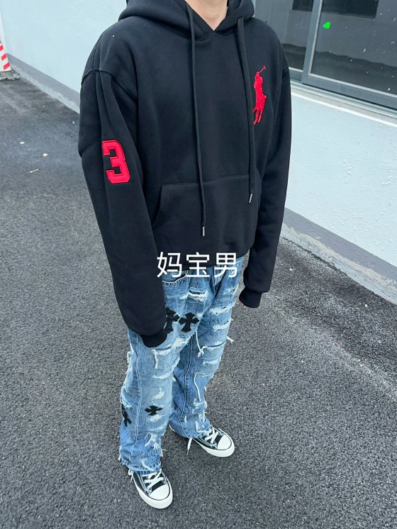 【 Top 100 in stock, 59! Next batch up to 79! 】 Mom and baby men's independent Malaysian hooded sweatshirt 400g with plush three fantasy god Bailingda embroidery boxy version, heavyweight hooded sweatshirt, cleanfit versatile