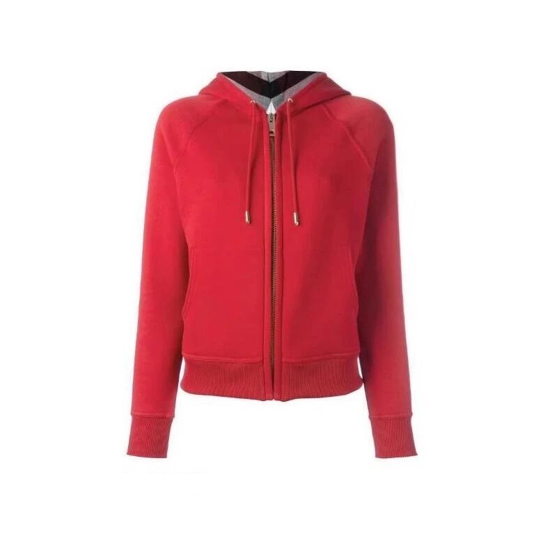 Unbranded Hoodies & Sweatshirts 2009 plaid-lined full-zip hoodie — Red