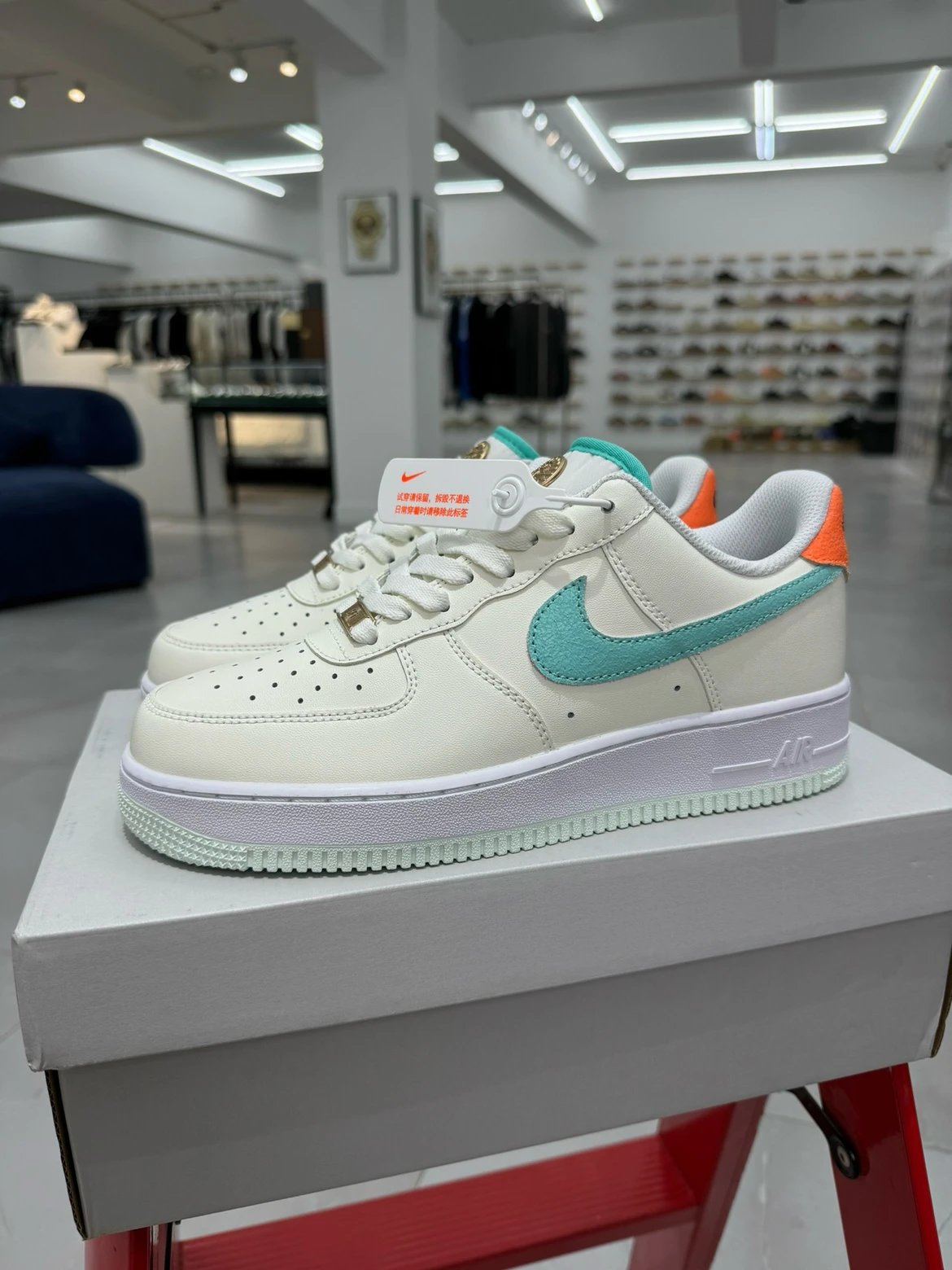 【纯原】耐克Nike Air Force 1'07 Low"Be The One"空军一号低帮经典百搭休闲运动板鞋“拼色米白薄荷蓝橙”HM3728-131