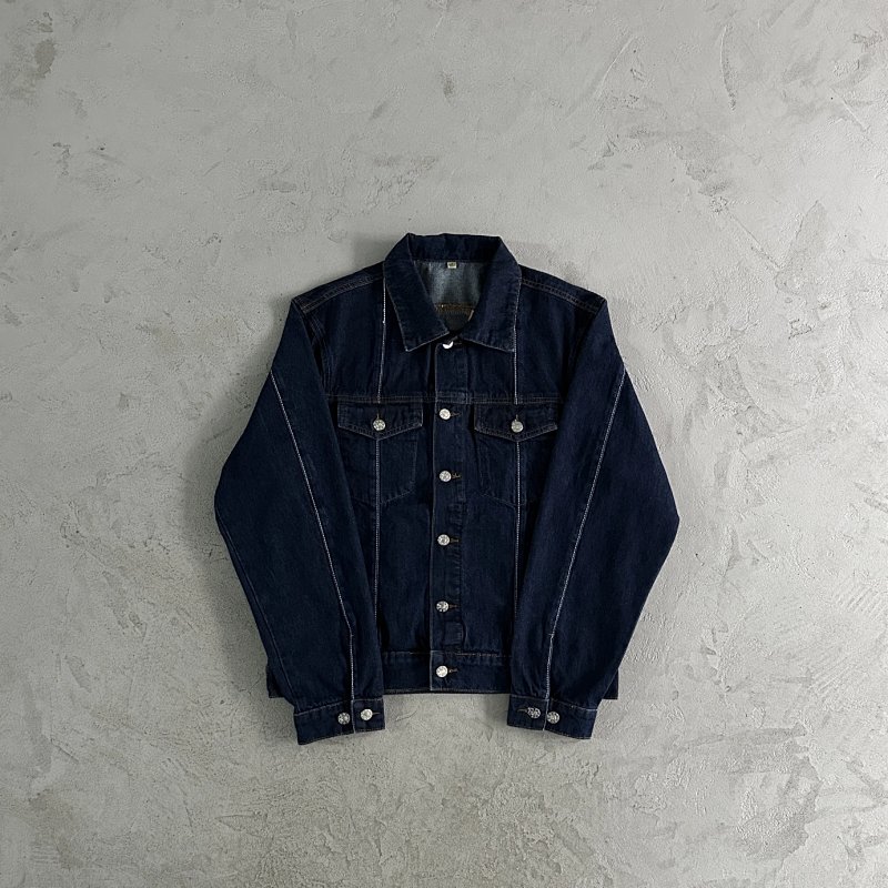 125¥c-star denim jacket-dark wash