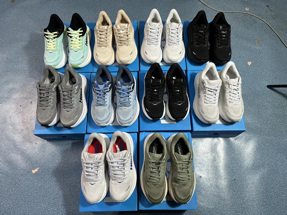 HOKA ONE Bondi9 Jacquard mesh fabric with extra-high elastic EVA and wear-resistant rubber sole, special for running with super-elastic height-increasing effect!