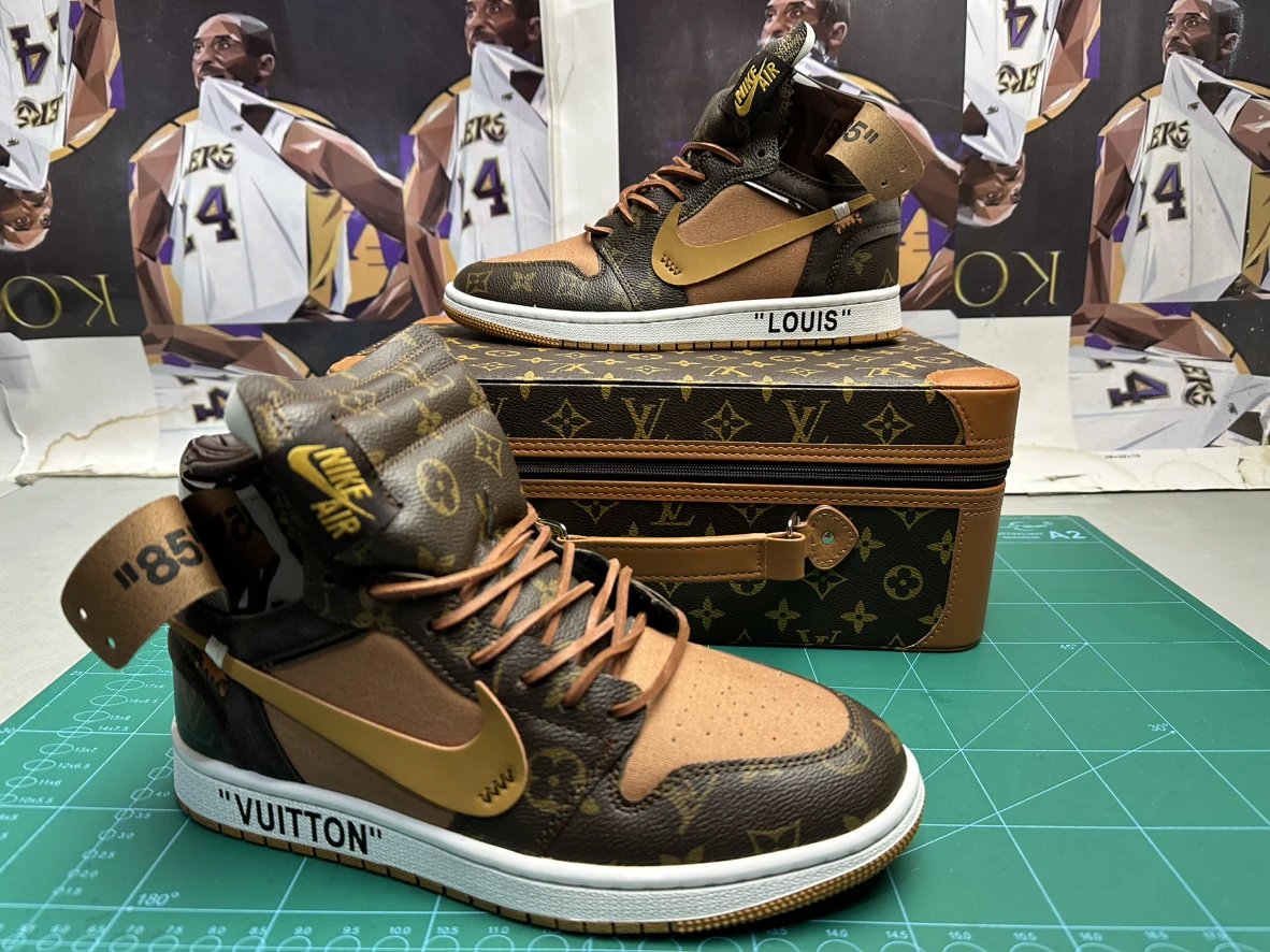 AJ1 1985 version × LV joint foreign trade hot-selling model, classic and fashionable!