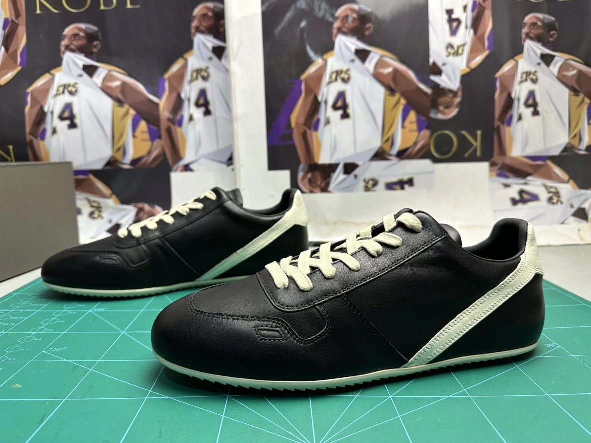 RICKOWENS/RORUNNER first-layer cowhide moral training casual shoes!
