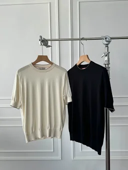 thumbnail for Cupid 5.31 In Stock CUPID26SS BC Two-Tone Cashmere Cotton Knit Tee Daily Snack Luxury Texture