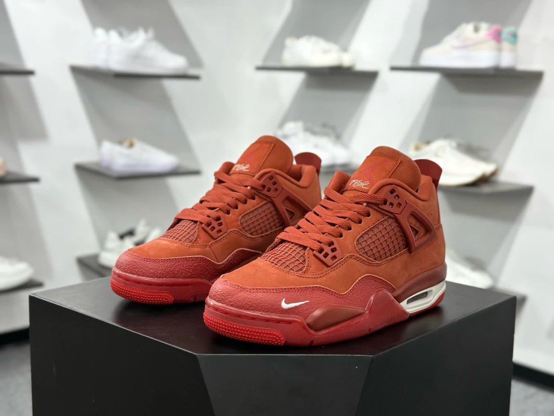 [Pure Original] Nigel Sylvester x Air Jordan AJ4 "Brick by Brick" Collaboration Red Brick Style Code: HF4340-800