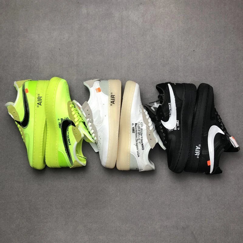 OFF-WHITE x AF1 Collaboration Low-Top Skate Shoes Unisex Sneakers, PD Version, Long-Term Stock