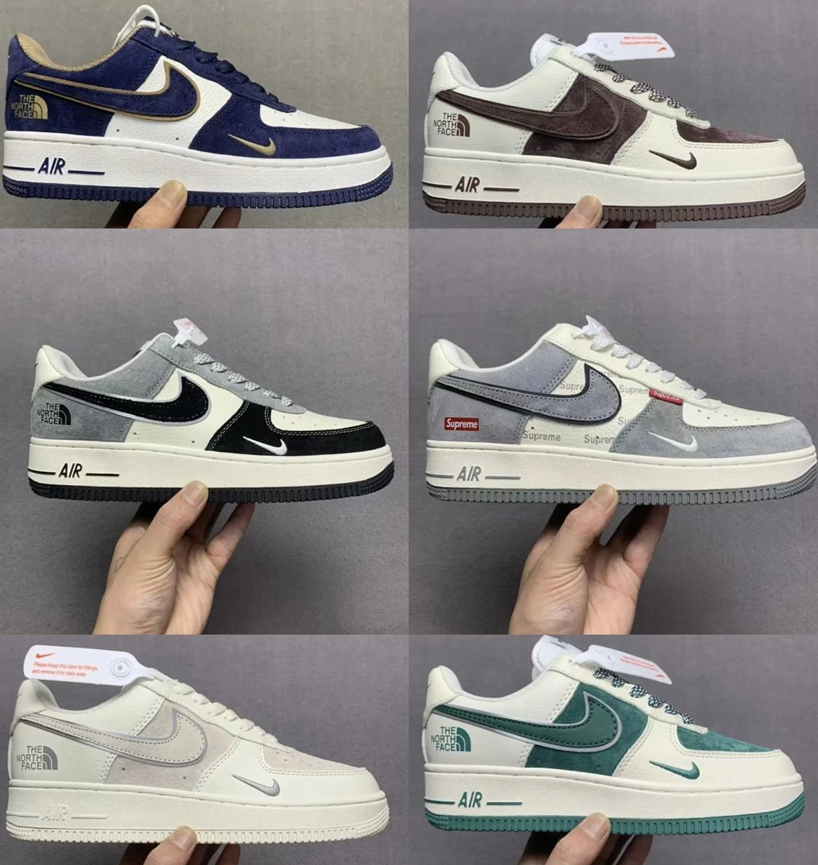 Xiaohongshu Viral / Air Force 1 '07 x The North Face x Supreme Collaboration / Premium Suede Leather / Perfect Silhouette / Comfortable & Versatile Low-Top Unisex Casual Sneakers
