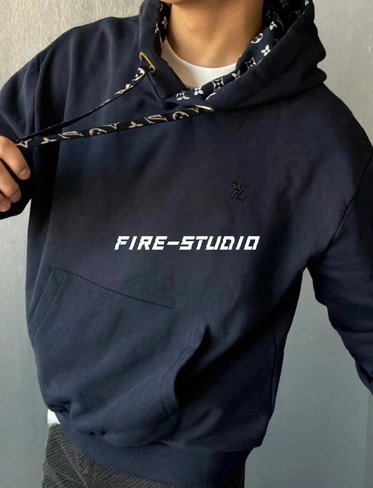 【Best-in-Class】24FW New V Pharrell Debut SKI Ski Collection Lettering Drawstring Print Hotfix Logo Hoodie Sweatshirt Unisex