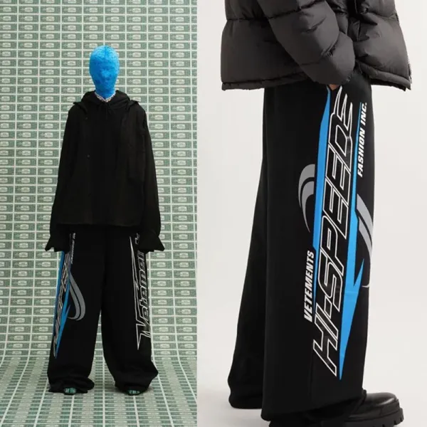 Vetements Hi-Speed Graphic Sweatpants Black - 3