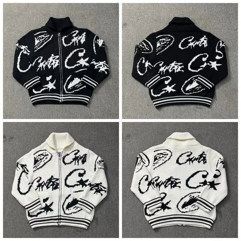 Gallery Dept x Saint Tears Abstract Knit Zip-Up Sweater Black - 15