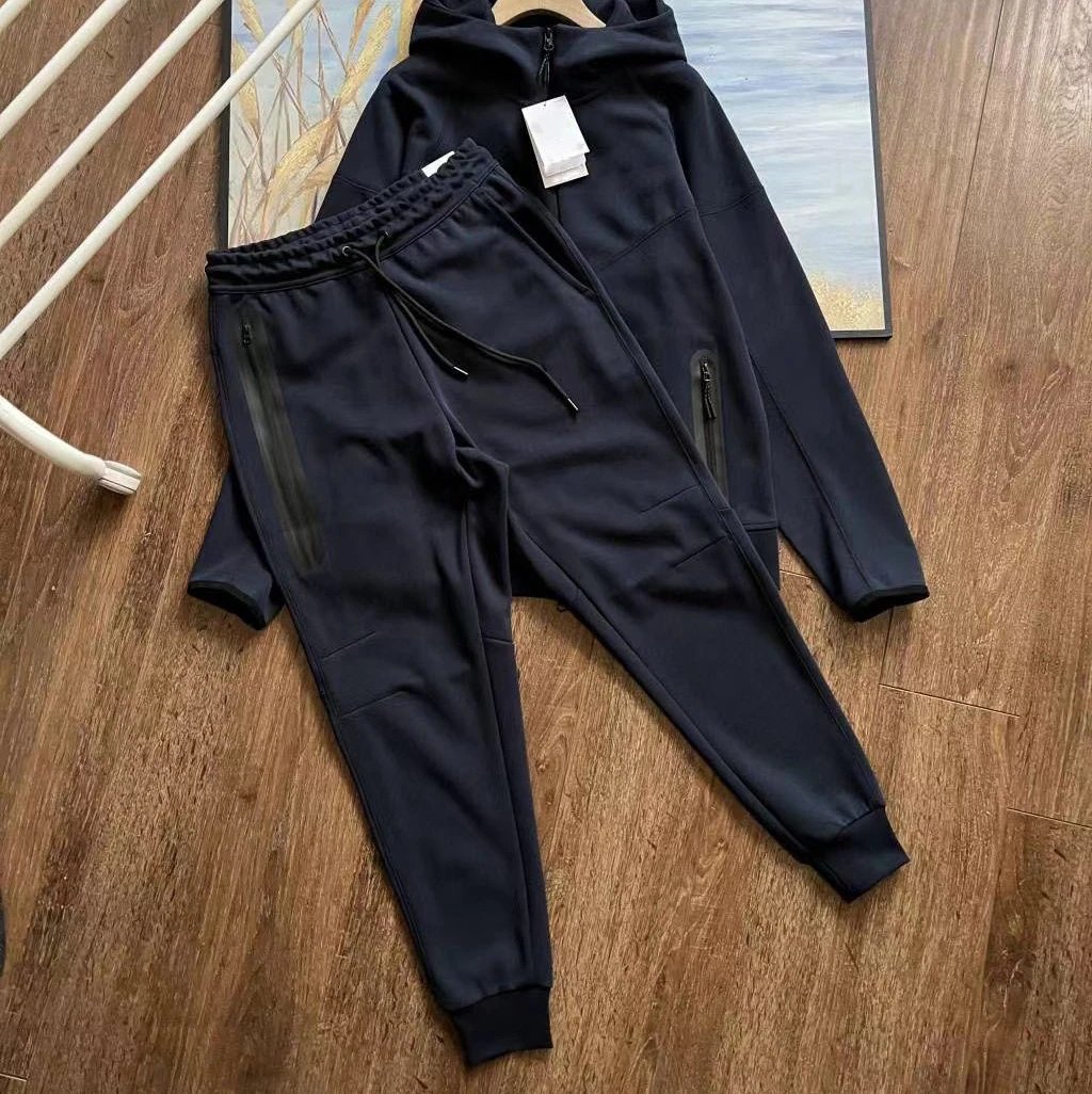 藏青色双侧拉链套装