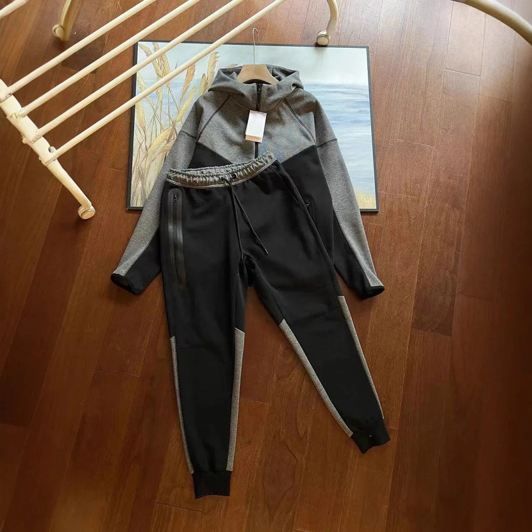 黑拼深灰套装