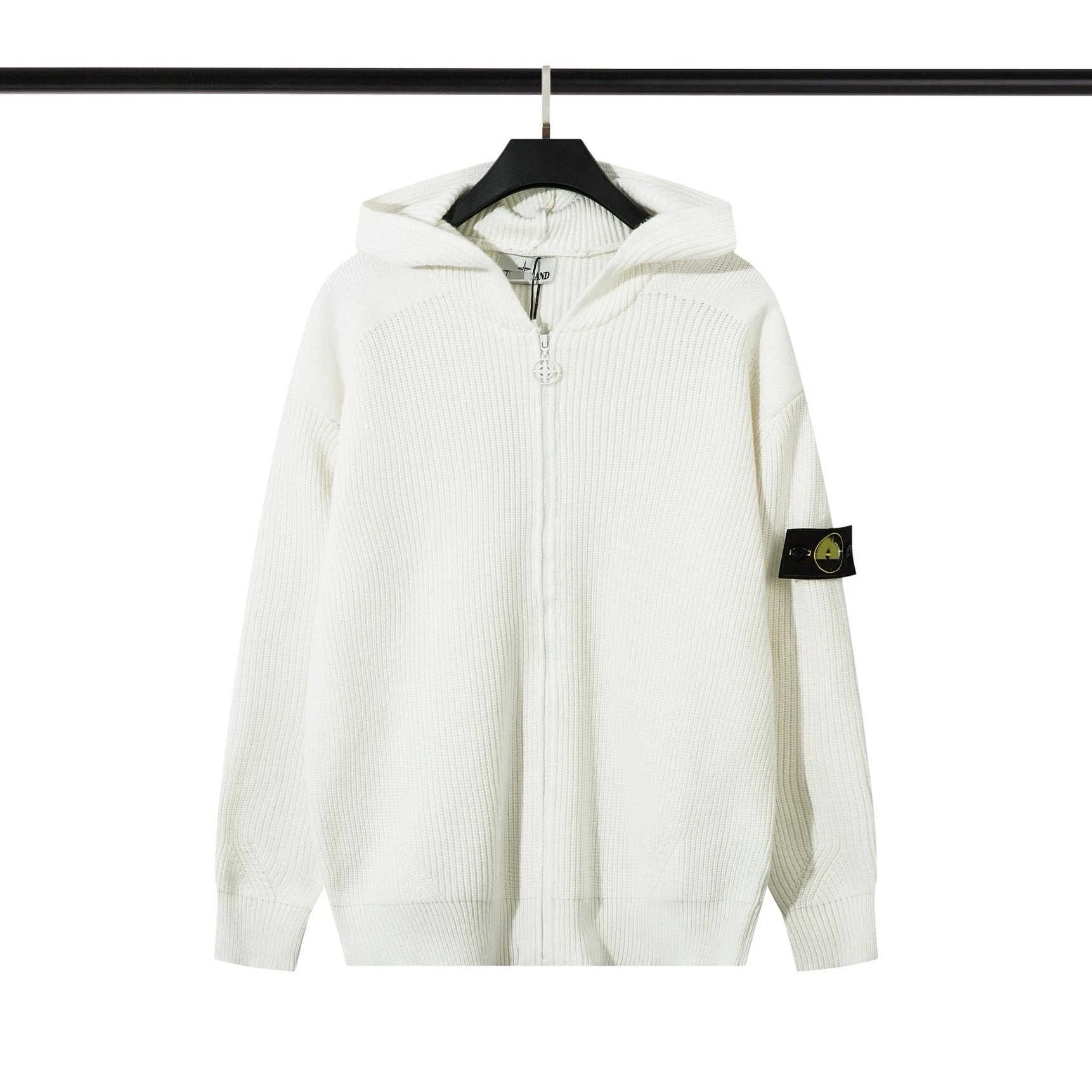 White zipper sweater