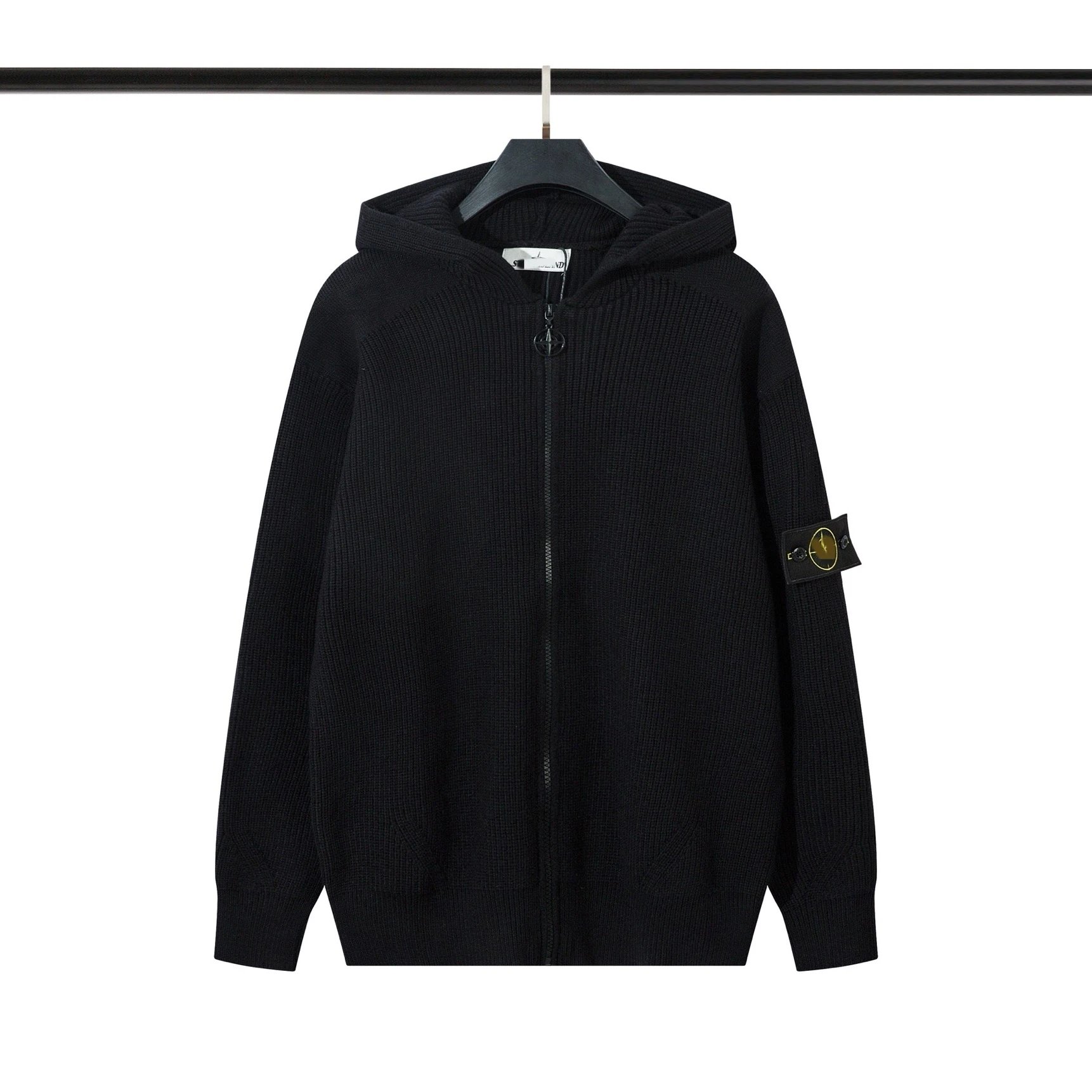 Black zipper sweater