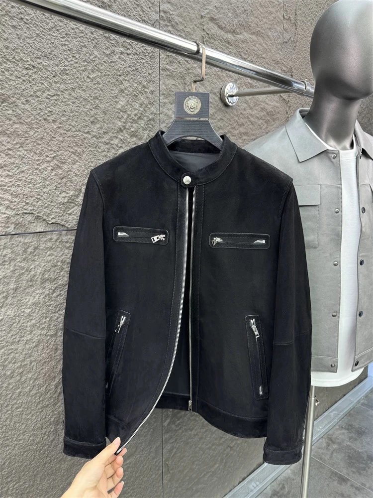 Suede Leather Moto Jacket