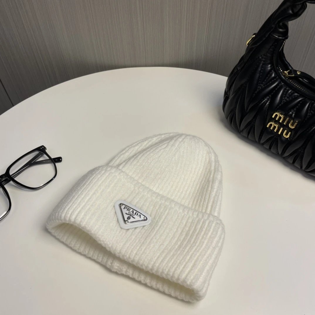 Prada Re-Nylon Beanie White - 7