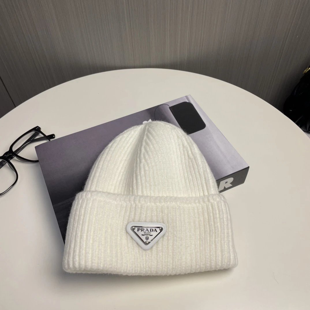 Prada Re-Nylon Beanie White - 8