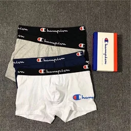 thumbnail for Foreign Trade Champion Trendy Brand Sports Underwear Men's Boxer Pure Cotton Four-Corner Youth Personality Shorts Breathable, Antibacterial, Comfortable for Guys