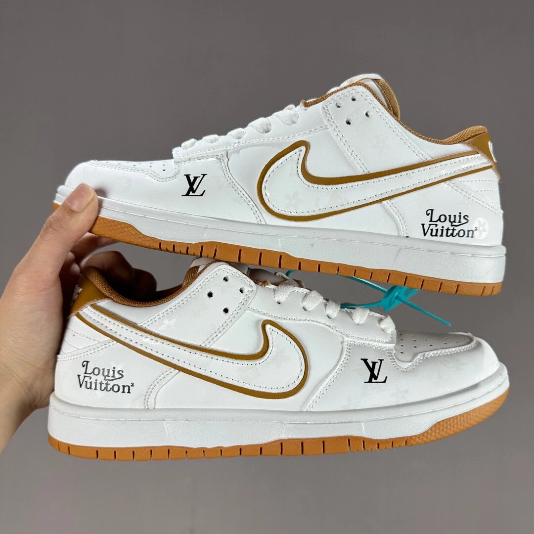  New style 
Dunk SB glowinthedark LV donkey home white yellow 3644 3