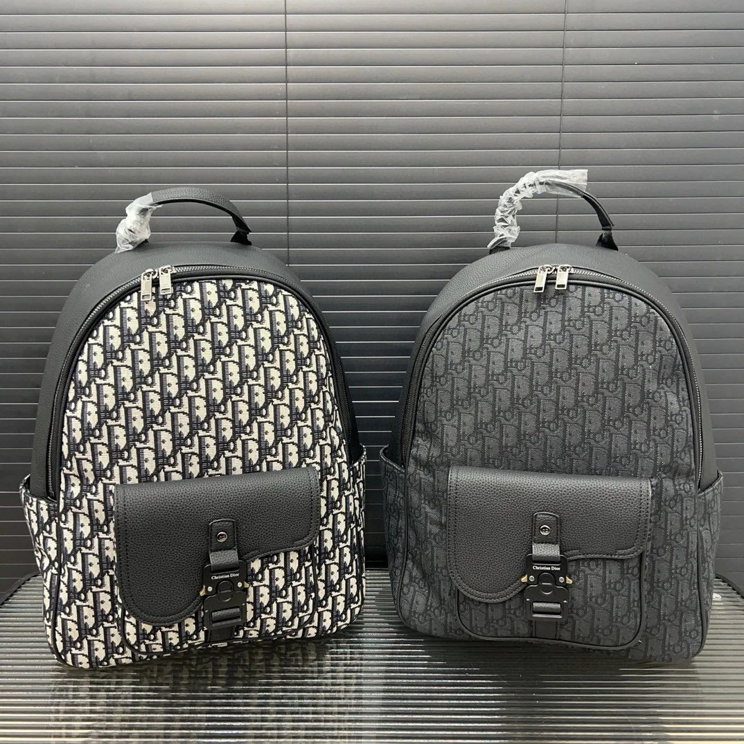 hotDIY可调节肩带提花帆布牛皮双肩包  配送防尘袋   size 42 x 32 cm