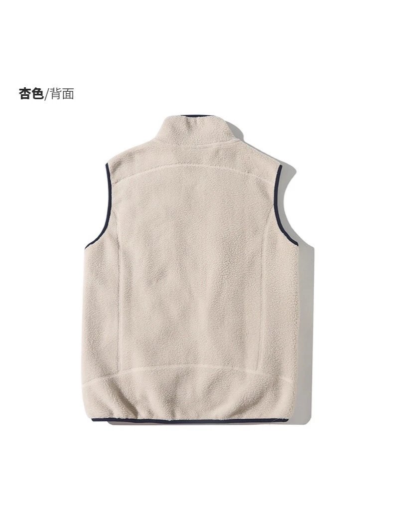 高品质Pa拉链保暖抓绒羊羔毛马甲 10