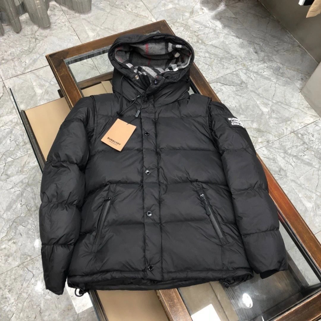 Autumn and winter hooded down cotton jacket jacket Sleeve removable