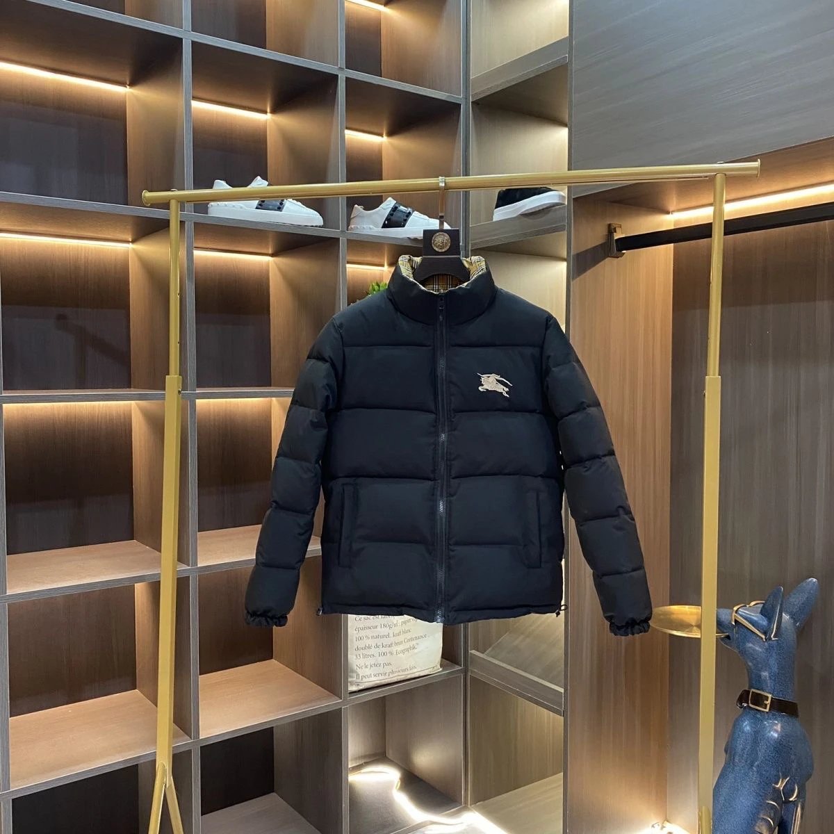 双面潮牌刺绣战马加厚外套棉服 - 134328