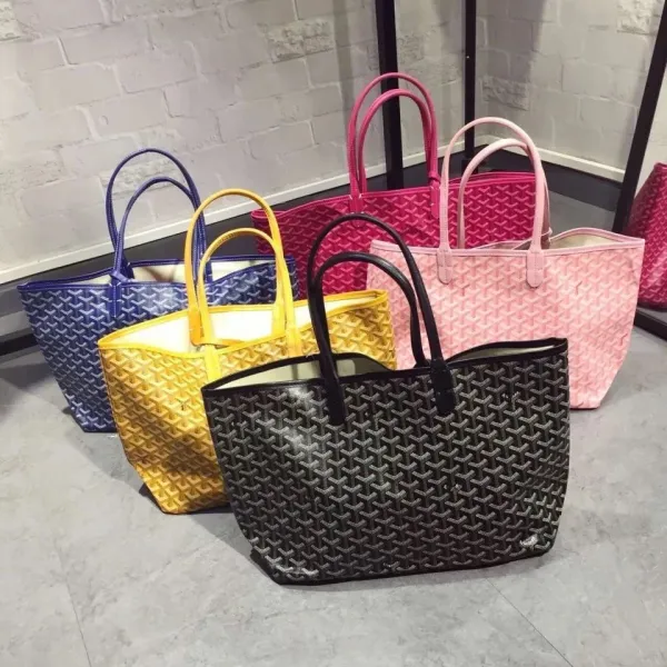 Goyard Saint Louis Tote in Gray Goyardine Canvas Handbag - 12