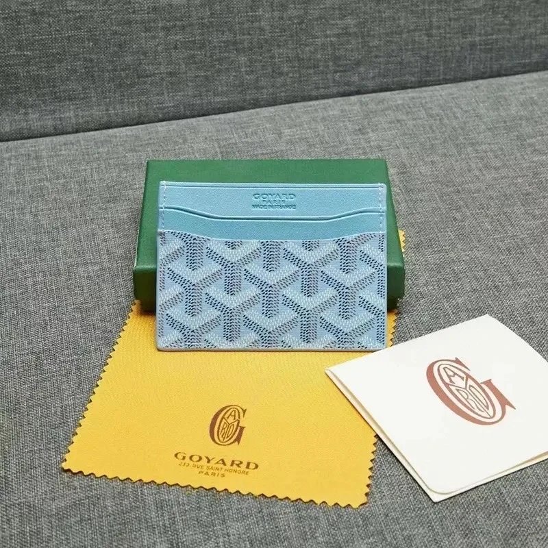 Goyard Wallets & Card Holders Chevron Holder — Sky blue