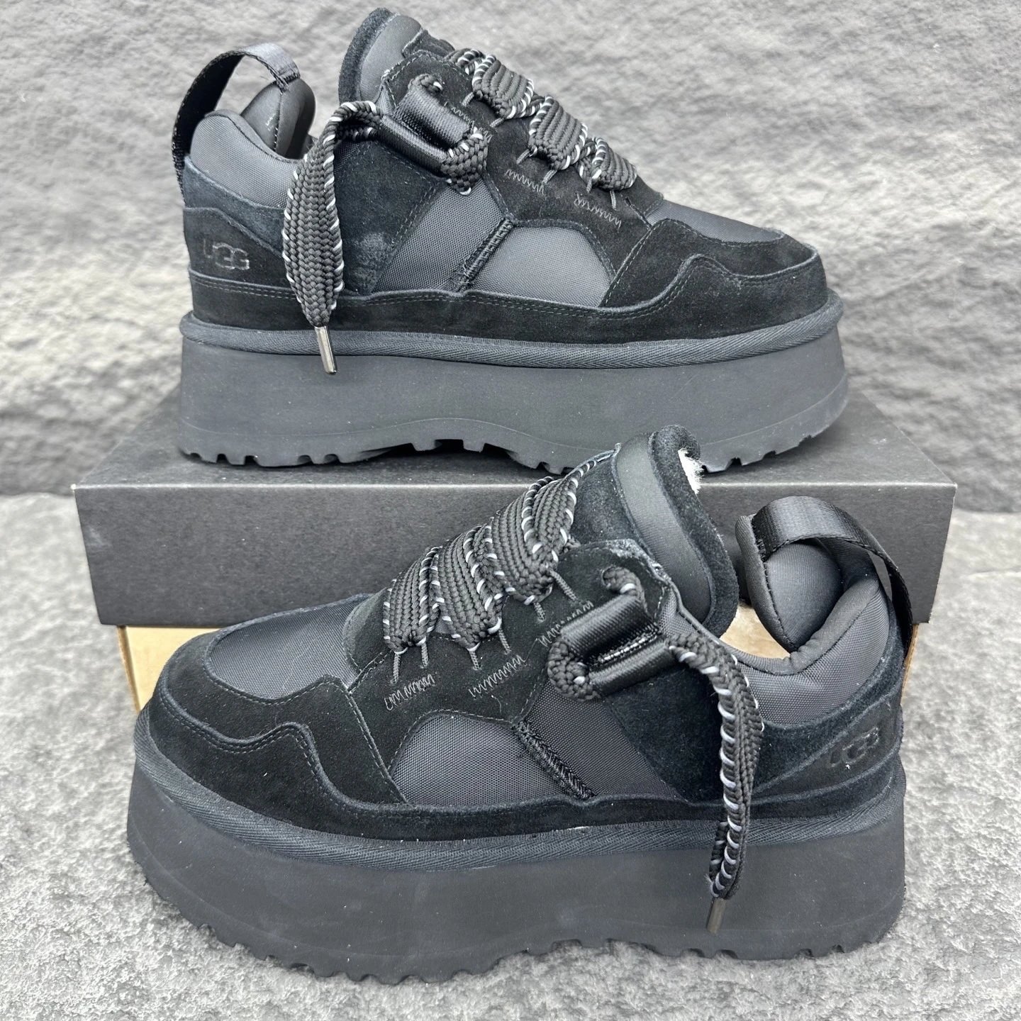 3 Black Thick Sole