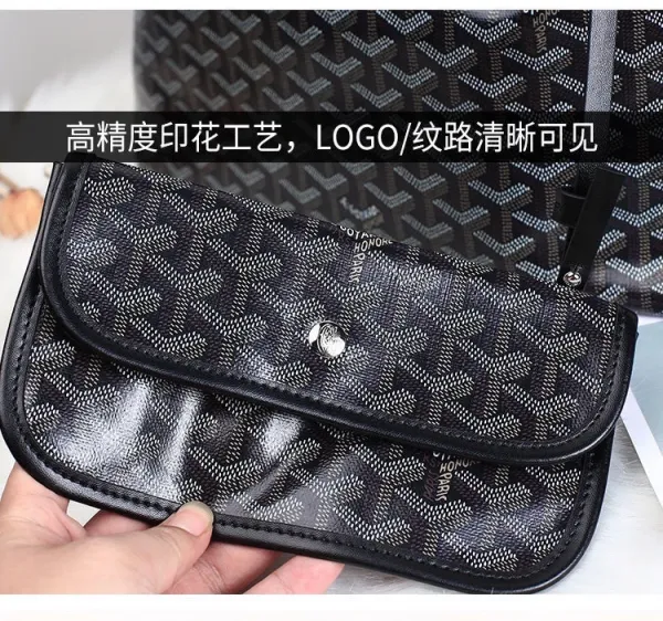 Goyard Saint Louis Tote in Gray Goyardine Canvas Handbag - 8