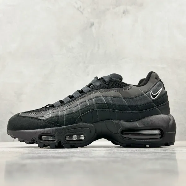 Nike Air Max 95 Black Quilted Leather Sneakers - 1