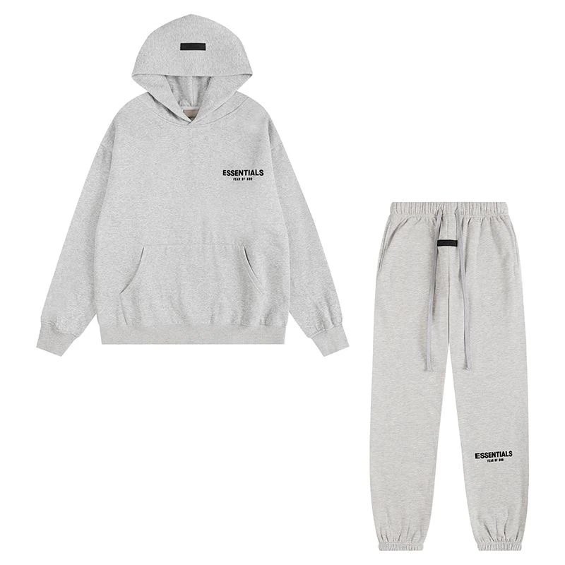 Fear of God Essentials Hoodie and Sweatpants Set Gray Tracksuit - 5