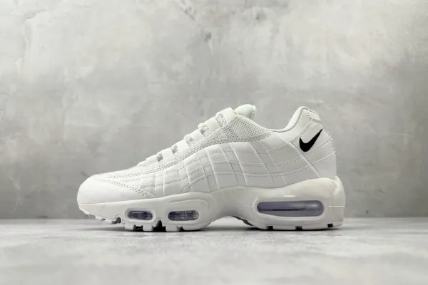 Nike Air Max 95 Black Quilted Leather Sneakers - 10