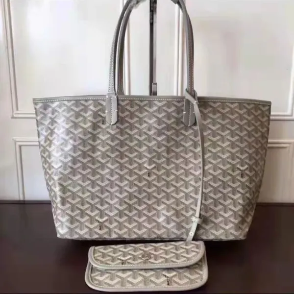 Goyard Saint Louis Tote in Gray Goyardine Canvas Handbag - 1