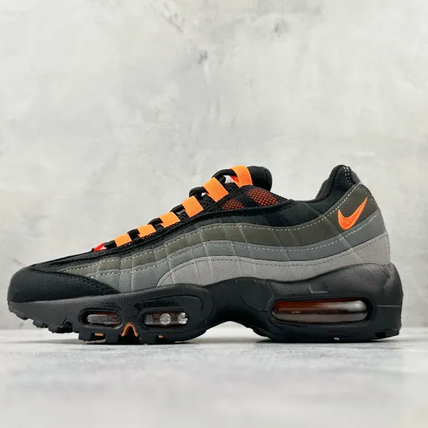 Nike Air Max 95 Orange Black Gray Sneakers - 1