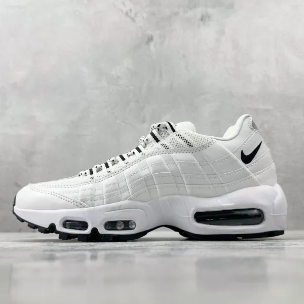 Nike Air Max 95 Quilted White Black Sneakers - 1
